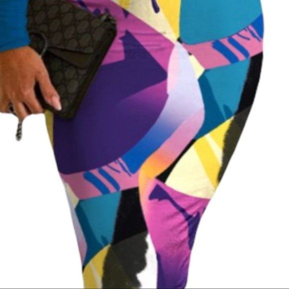 Long Sleeve Top Abstract Print Drawstring Skirt Set - Picture 5 of 8